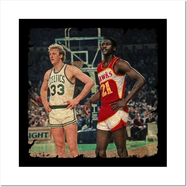 Larry Bird vs Wilkins Wall Art by MJ23STORE